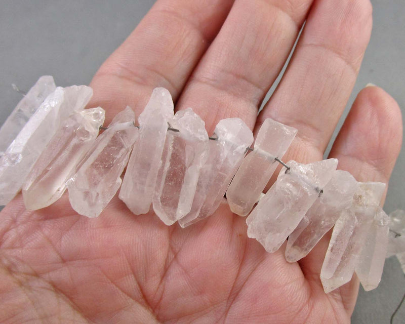 Clear Quartz Crystal Points (Drilled) (C110)