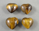 Tiger Eye Gemstone Hearts 15mm 2pcs C076