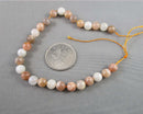 Peach Moonstone Beads Round Various Sizes