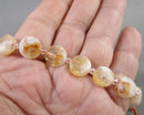 Citrine Faceted 10mm Flat Round Beads 10pc (C033)