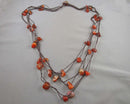 Carnelian Gemstone Necklace Vintage H003-25