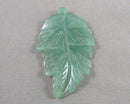 Aventurine Gemstone Leaf (Drilled) 1pc C495