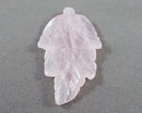 Rose Quartz Gemstone Leaf (Drilled) 1pc C549
