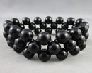 Black Obsidian Bracelet (Vintage) H069-6