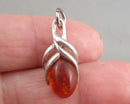 Amber Gemstone Pendant 925 Sterling Silver (Vintage) H125-10