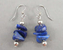 Lapis Lazuli Gemstone Earrings Vintage H125-11