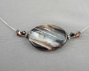 Agate Gemstone Pendant Necklace (Vintage) H125-12