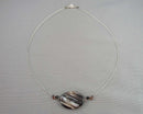 Agate Gemstone Pendant Necklace (Vintage) H125-12