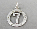 Lucky Number 7 Pendant 925 Sterling Silver (Vintage) H125-21
