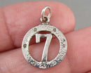 Lucky Number 7 Pendant 925 Sterling Silver (Vintage) H125-21
