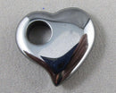 Hematite Heart Donut Bead 20mm 1pc Z082