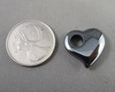 Hematite Heart Donut Bead 20mm 1pc Z082