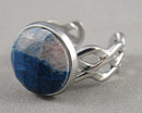 Blue Azurite Gemstone Ring H125-26
