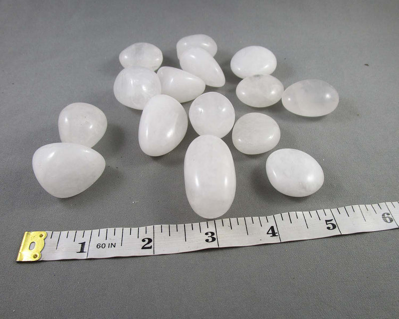 White Quartz Polished Stones 3pcs J017