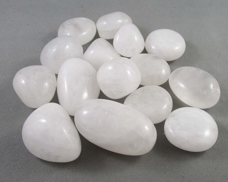 White Quartz Polished Stones 3pcs J017