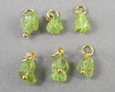 Peridot Gemstone Charm Pendant 1pc Z089