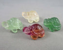 Turtle Rainbow Fluorite Bead (Drilled) 1pc Z090