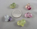 Heart Rainbow Fluorite Bead (Drilled) 1pc Z094