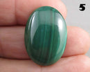 You Choose!  Malachite Gemstone Cabochon 25x18mm