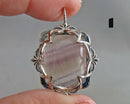 You Choose!  Rainbow Fluorite Gemstone Pendant
