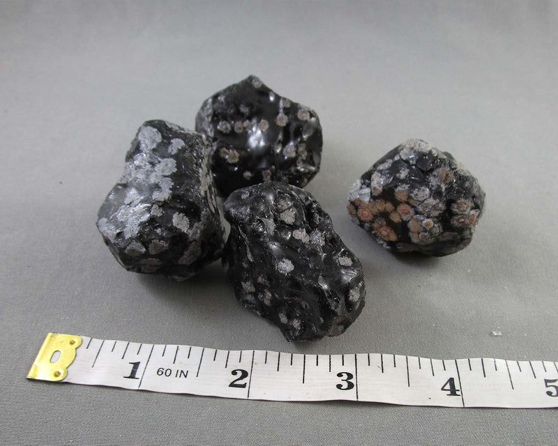 Snowflake Obsidian Stones Raw 2pcs H167-1