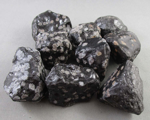 Snowflake Obsidian Stones Raw 2pcs H167-1