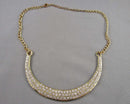 Crescent Rhinestone Necklace (Vintage) H045-1