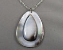 Abalone Shell Pendant Necklace Vintage H131-4
