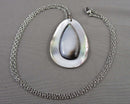 Abalone Shell Pendant Necklace Vintage H131-4