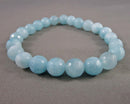 Aquamarine Faceted Gemstone Bracelet (Vintage) H131-7