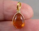 Amber Gemstone Pendant (Vintage) H131-9
