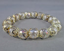 Filigree with Faceted Glass Beaded Bracelet (Vintage) H131-16