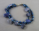 Sodalite Gemstone Bracelet (Vintage) 1pc H045-17