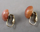 Carnelian Clip on Earrings H045-18 (Vintage)