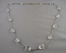 925 Sterling Silver & Faceted Glass Beaded Necklace (Vintage) H131-21