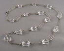 925 Sterling Silver & Faceted Glass Beaded Necklace (Vintage) H131-21