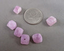 Pink Kunzite Faceted Nugget Beads 6pcs C667