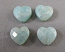 Amazonite Heart Beads 4pc 10mm C658