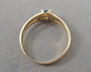 10K Gold Aquamarine & Diamonds Ring Size 4 (Vintage) H131-22