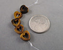 Tigers Eye Heart Beads 10mm (C518)