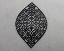 Black Stainless Steel Filigree Pendant Charms 4pc C603