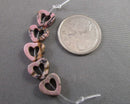 Rhodonite Heart Beads 10mm (C519)