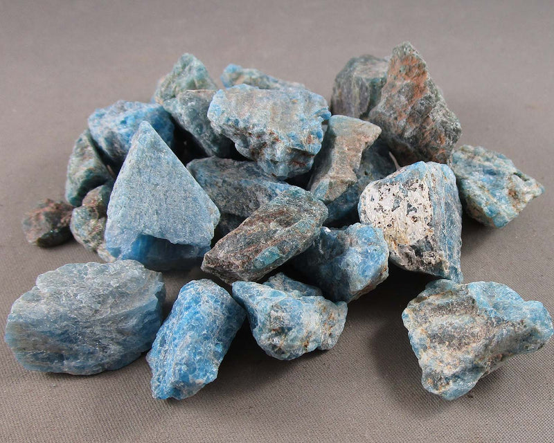 Blue Apatite Stones Raw 3pcs (H054**)