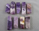 Amethyst Gemstone Pendant Beads 3pc C602