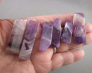 Amethyst Gemstone Pendant Beads 3pc C602