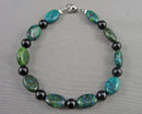 Chrysocolla Gemstone Bracelet (Vintage) H132-1