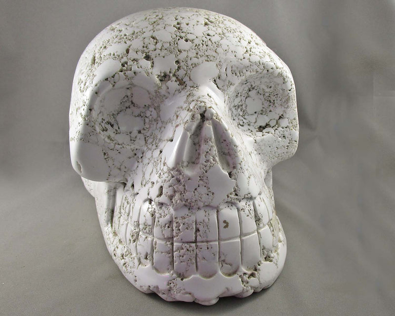 50% OFF!  GIANT White Howlite Stone Skull 1pc (ST1)