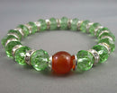 Filigree with Faceted Glass Beaded Bracelet (Vintage) H132-13