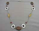 Mother of Pearl Gemstone Necklace (Vintage) H132-14