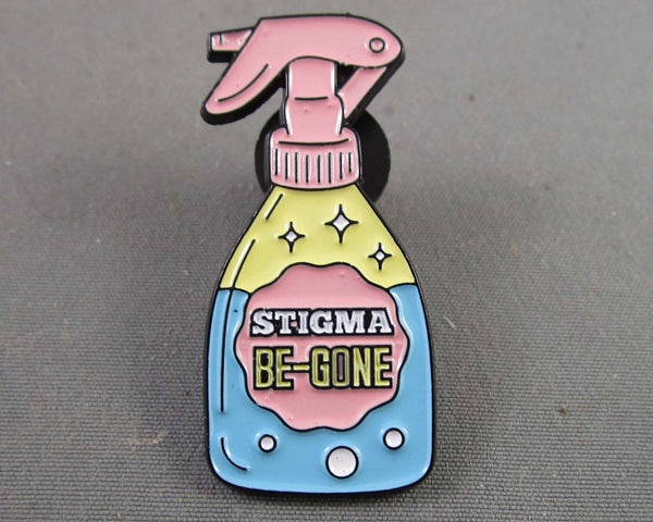 "Stigma Be-Gone" Spray Bottle Enamel Pin 1pc (BIN 73)